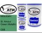 Preview: Mitsubishi, St. Amour Green Metallic, G98: 500ml Lackdose + 500ml Klarlack + 250ml Härter - Set, von ATW Autoteile West.
